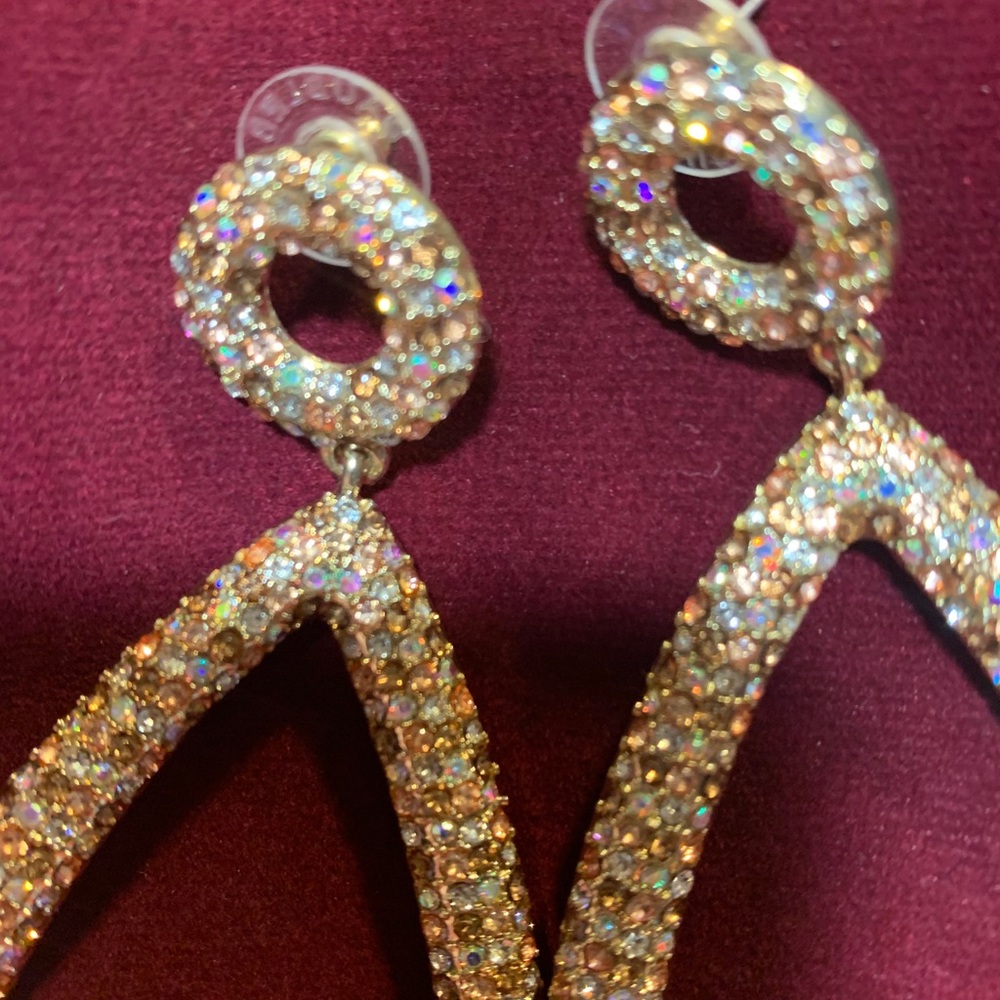 Crystal Statement Earrings - image 5